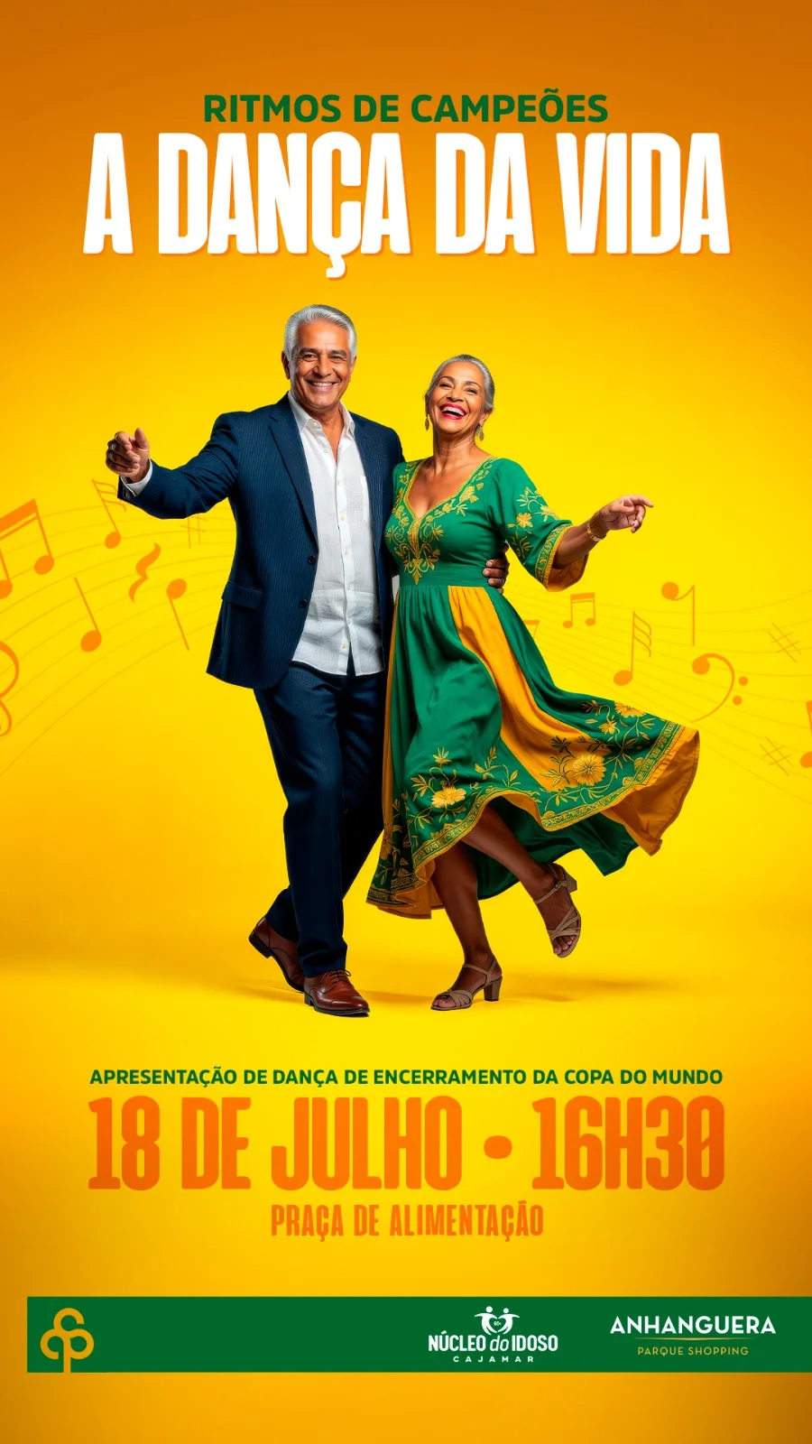 Anhanguera Parque Shopping recebe apresentação especial de dança com o Núcleo do Idoso de Cajamar no encerramento da Copa do Mundo 2026