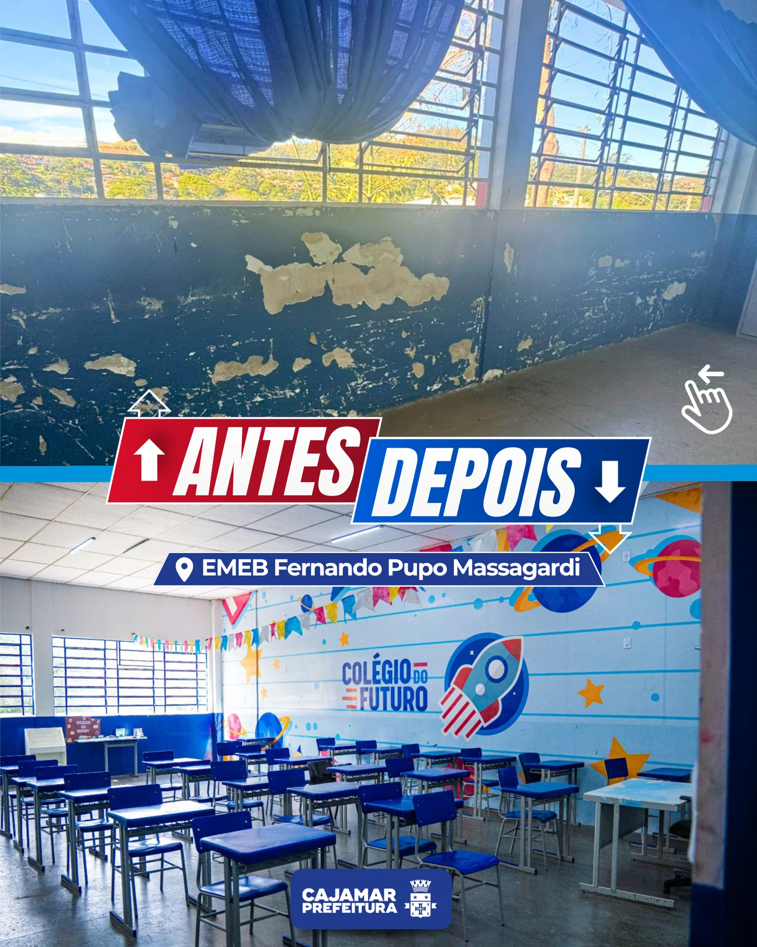 Colégio do Futuro: Cajamar entrega mais uma escola modernizada e amplia investimentos na Educação