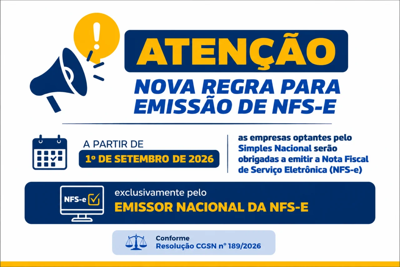 Empresas do Simples Nacional deverão emitir NFS-e exclusivamente pelo Emissor Nacional a partir de setembro