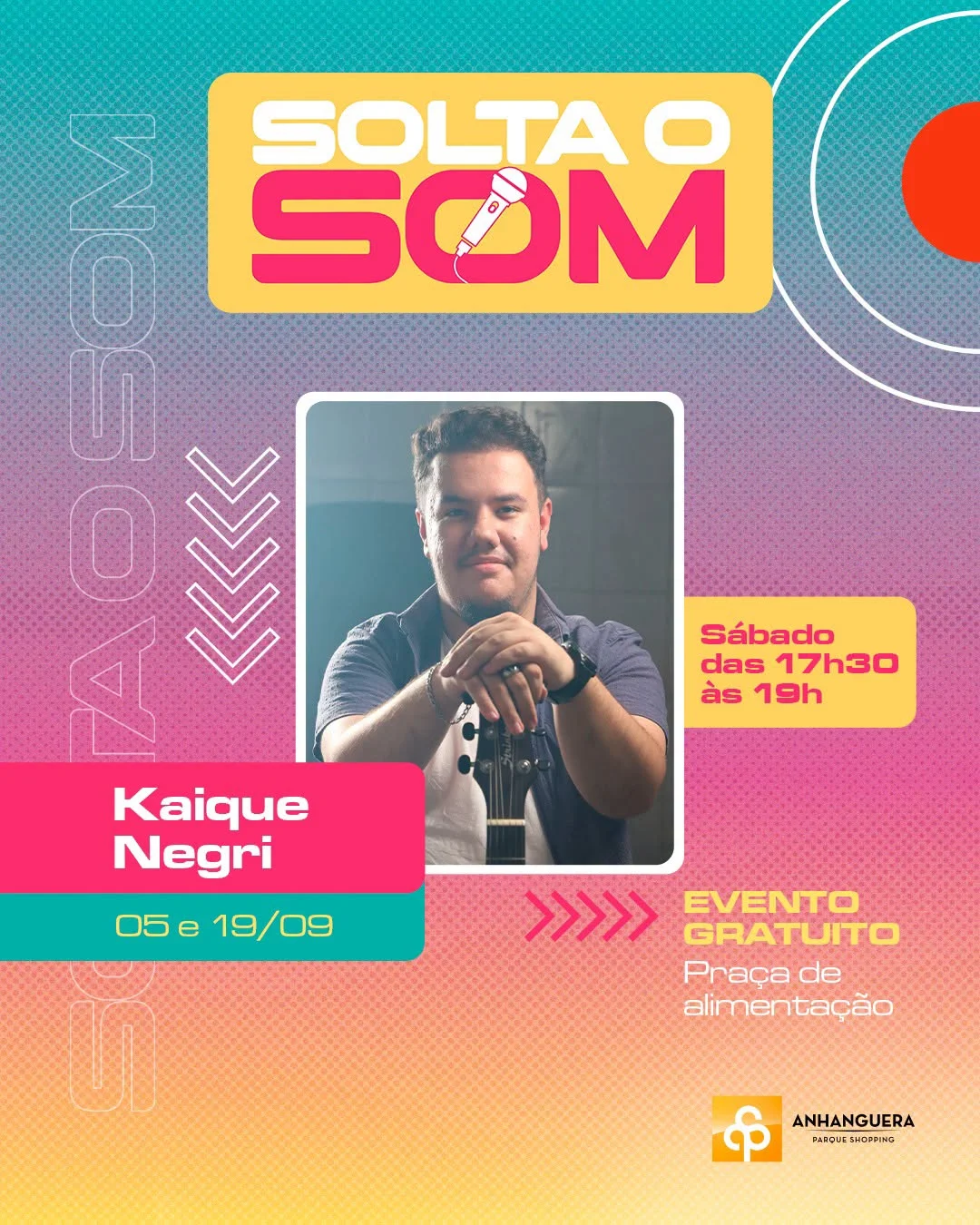 Anhanguera Parque Shopping promove novas apresentações do projeto Solta o Som em setembro