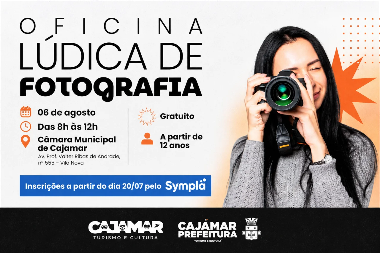 Cajamar recebe Oficina Lúdica de Fotografia com inscrições abertas