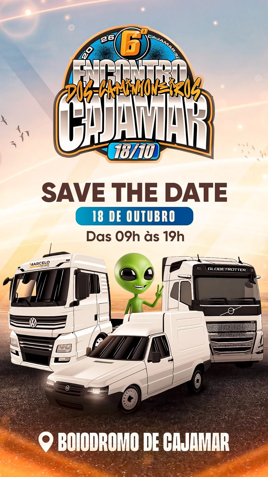 Cajamar recebe neste domingo o 6º Encontro de Caminhoneiros com atrações musicais, exposição de veículos e entrada solidária